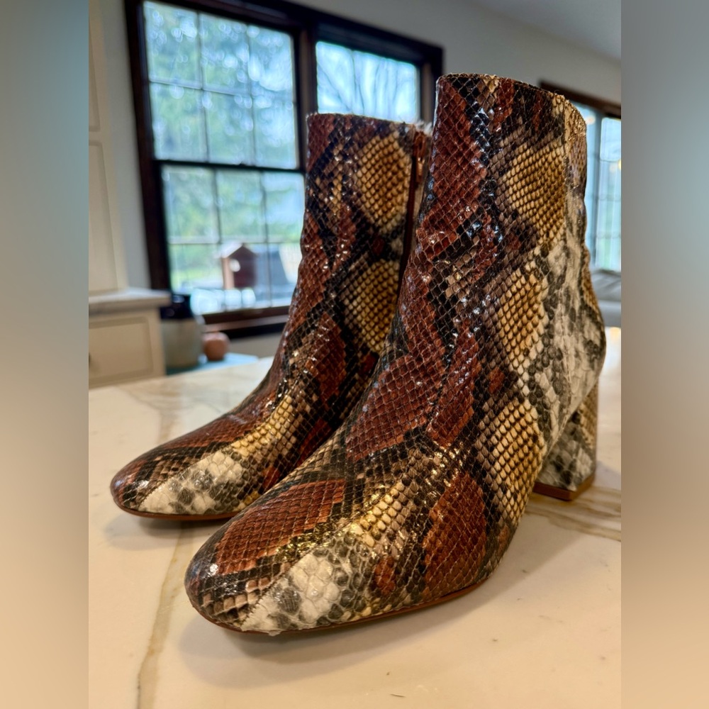 Chinese Laundry Snakeskin Ankle Boots